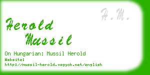 herold mussil business card